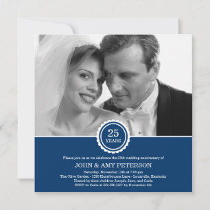 Invitación de Aniversario Años Maravillosos (Azul
