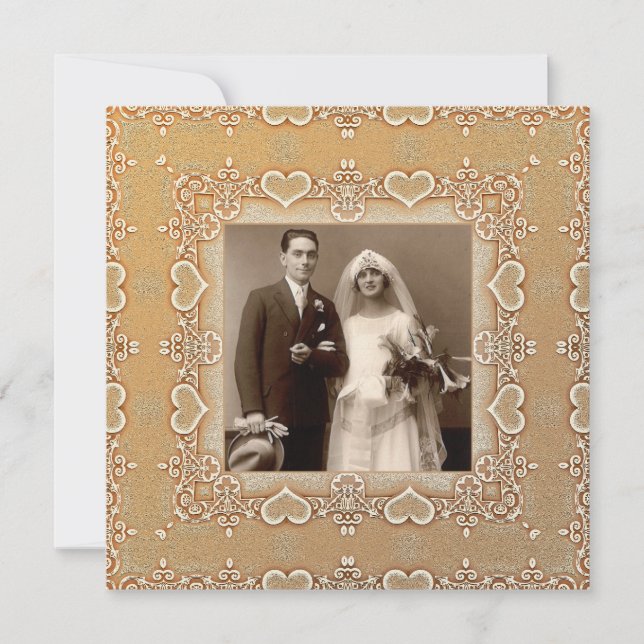 invitación de aniversario con foto (Anverso)