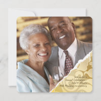 Invitación de Aniversario con Foto de Bordes Rotos