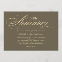 Invitación de aniversario con guión encantador - D