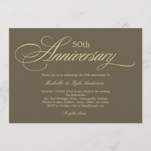 Invitación de aniversario con guión encantador - D
