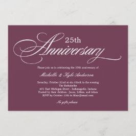 Invitación de aniversario con guión encantador - M