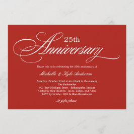 Invitación de aniversario con guión encantador - R