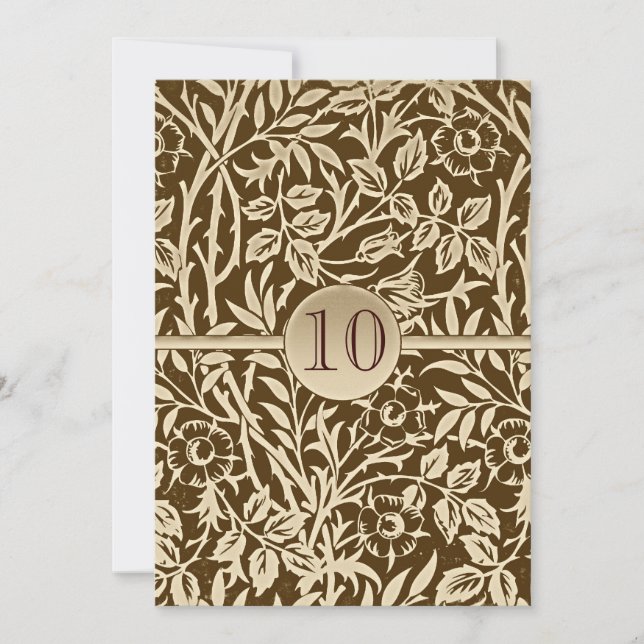 Invitación de aniversario de 10 años con diseño vi (Anverso)