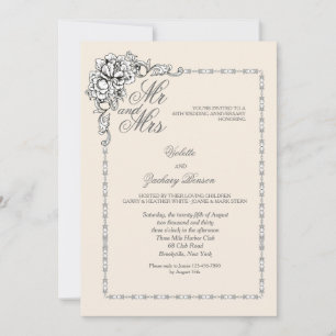 Invitación de Aniversario de Belleza Barroca