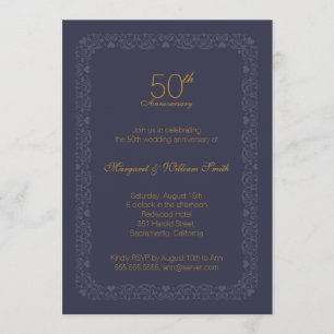 Invitación de Aniversario de Boda Clásica Elegante