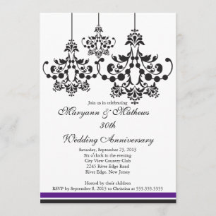 Invitación de aniversario de boda con araña elegan
