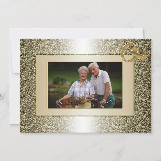 Invitación de aniversario de boda con foto persona (Anverso)