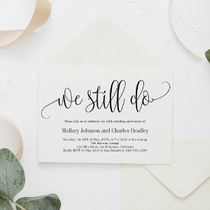 Invitación de aniversario de boda con hermosa cali