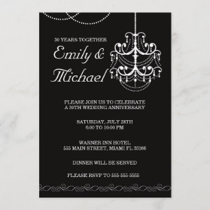 Invitación de aniversario de boda de araña negra