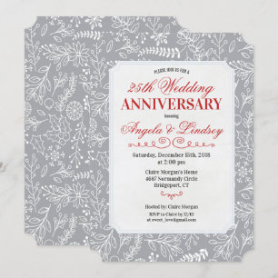 Invitación de Aniversario de Boda de Invierno