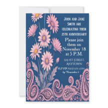 Invitación de aniversario de boda personalizada fl