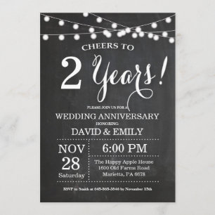 Invitación de aniversario de bodas 2º Pizarra