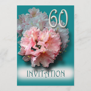 Invitación de aniversario de bodas 60º con rododen