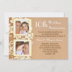 invitación de aniversario de bodas con fotos
