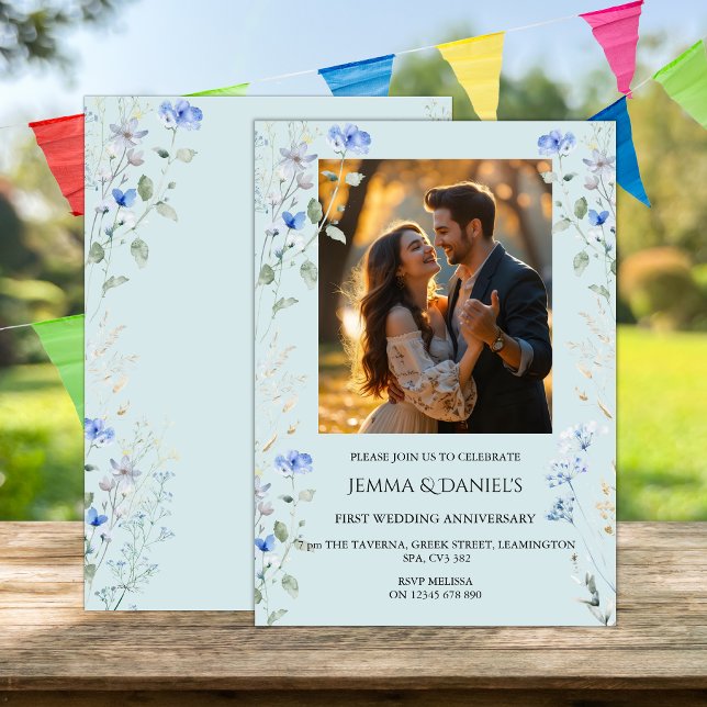  Invitación de aniversario de bodas con una foto f (Subido por el creador)