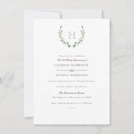 Invitación de Aniversario de Bodas con Vegetación 