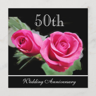Invitación de aniversario de bodas de 50 años con 
