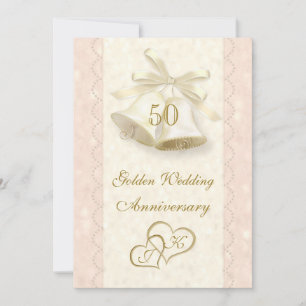 Invitación de aniversario de bodas de 50 años con 