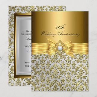 Invitación de aniversario de bodas de 50 años Eleg