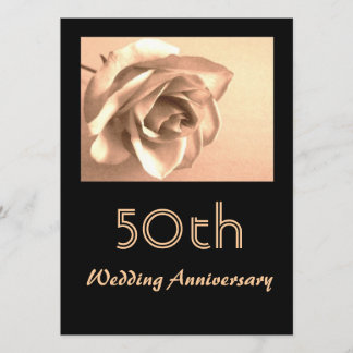 Invitación de aniversario de bodas de 50 años Eleg