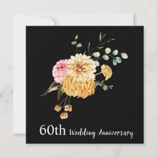 Invitación de aniversario de bodas de 60 años con