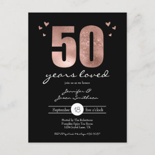 Invitación de aniversario de bodas de cincuenta añ