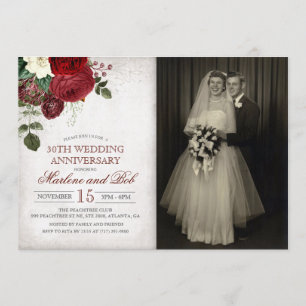 Invitación de aniversario de bodas de CUALQUIER AÑ