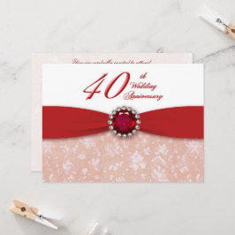 Invitación de Aniversario de Bodas de Damasco 40º