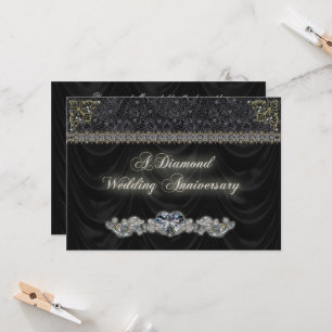 Invitación de aniversario de bodas de diamante