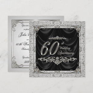 Invitación de aniversario de bodas de diamante