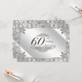 Invitación de aniversario de bodas de diamante de 