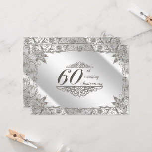 Invitación de aniversario de bodas de diamante de