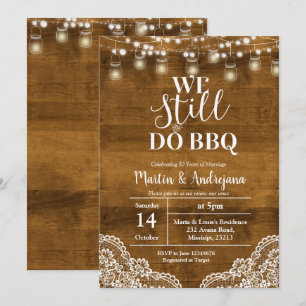 Invitación de aniversario de bodas de encaje Segui