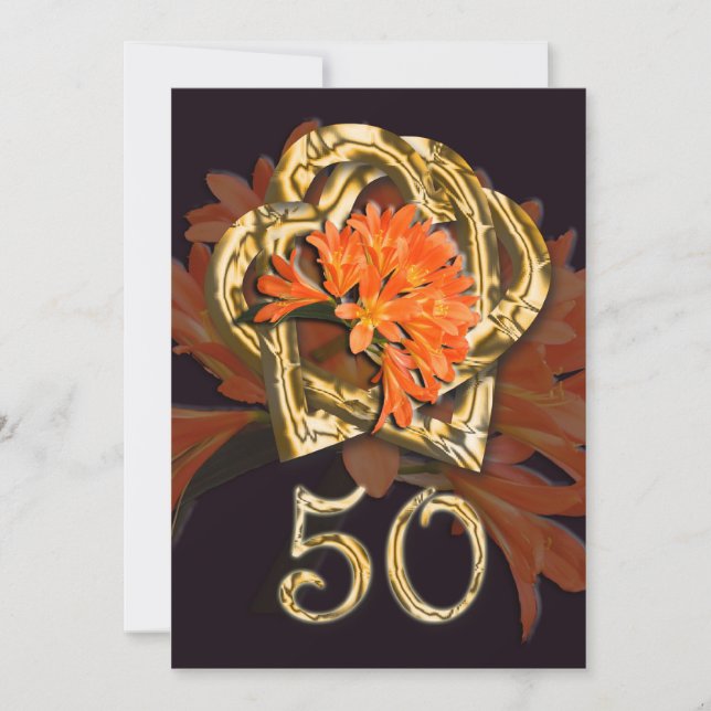 Invitación de aniversario de bodas de oro (Anverso)