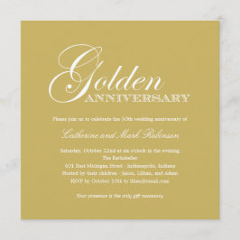 Invitación de aniversario de bodas de oro