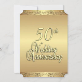 Invitación de aniversario de bodas de oro