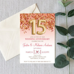 Invitación de aniversario de bodas de oro burdeos 