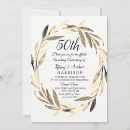 Invitación de aniversario de bodas de oro con coro