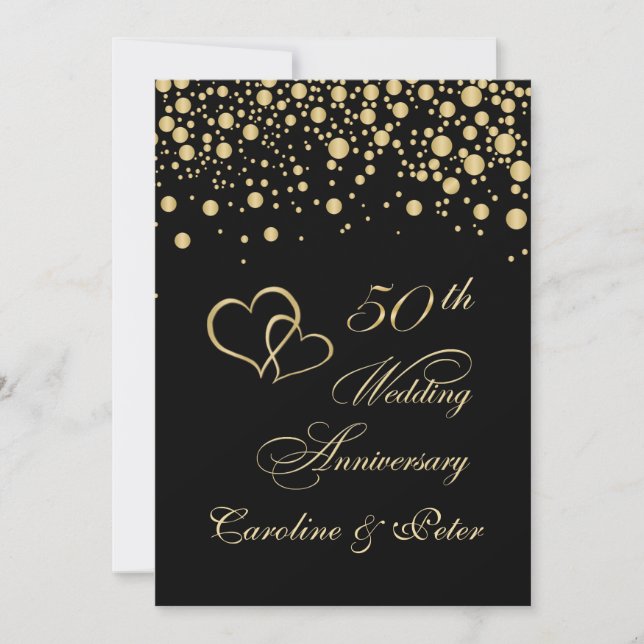 Invitación de aniversario de bodas de oro número 5 (Anverso)