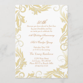 Invitación de aniversario de bodas de oro número 5