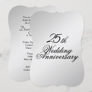 Invitación de aniversario de bodas de plata