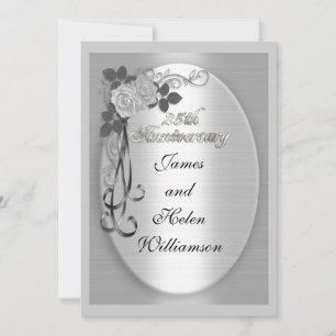 Invitación de aniversario de bodas de plata