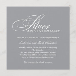 Invitación de aniversario de bodas de plata