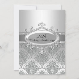 Invitación de aniversario de bodas de plata de 25