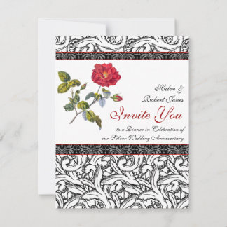 Invitación de aniversario de bodas de plata elegan