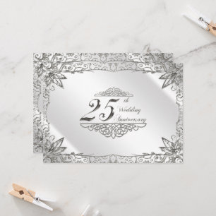 Invitación de aniversario de bodas de plata Flouri