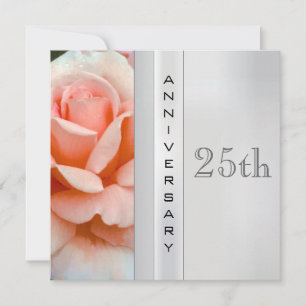 Invitación de aniversario de bodas de plata Tea Ro