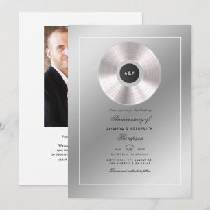 Invitación de aniversario de bodas de platino