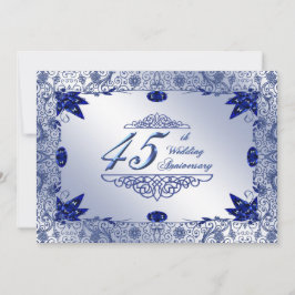 Invitación de Aniversario de Bodas de Zafiro númer